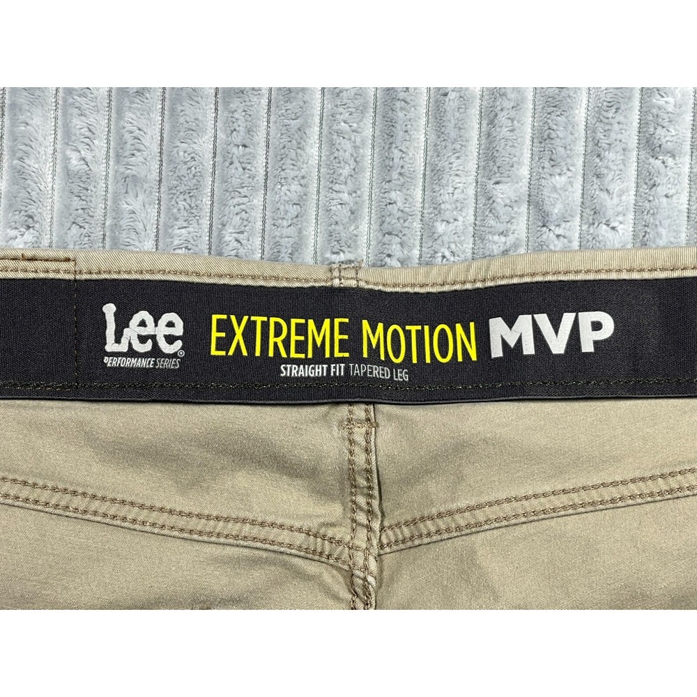 Lee Chino Pants Men's 32x31 Extreme Motion MVP Straight Fit Tapered Leg Stretch - Picture 3 of 15